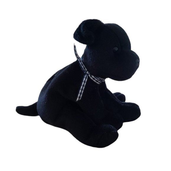 TY Beanie Baby - LUKE the Black Lab (5 inch) - Stuffed Animal Toy Tag is Bent - Picture 2 of 6